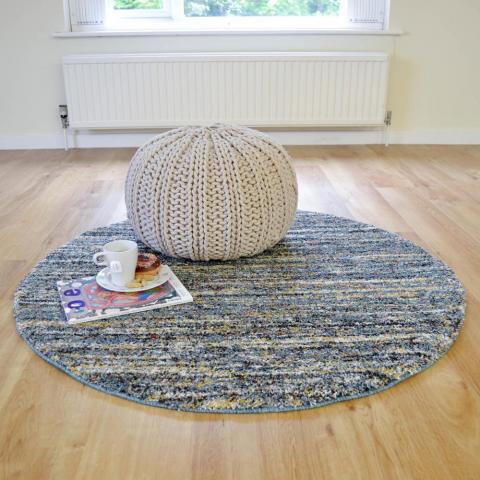 Mehari Circular Rugs 23067 5949 in Blue