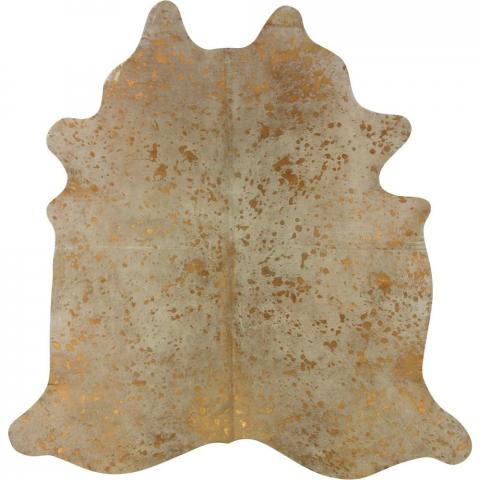 Metallic 12281 Medium Cowhide in Speckled Bronze off White