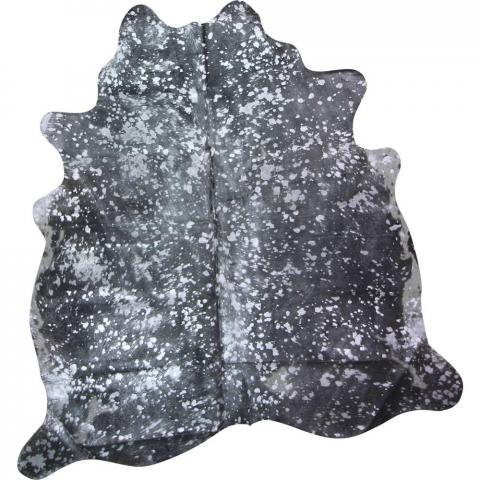 Metallic 9475 Cowhide Medium in Speckled Silver Black