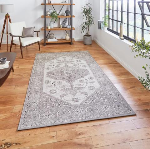 Miami 19517 Indoor Outdoor Traditional Rug in Grey Beige