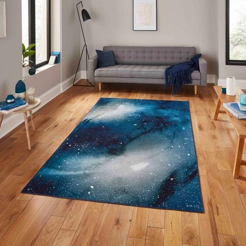 Michelle Collins OS0078 Navy Rug 