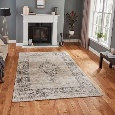 Milano N9695 Traditional Beige Rug 