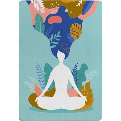 Mindfulness, Meditation And Yoga Designer Rug - Green / 200cm