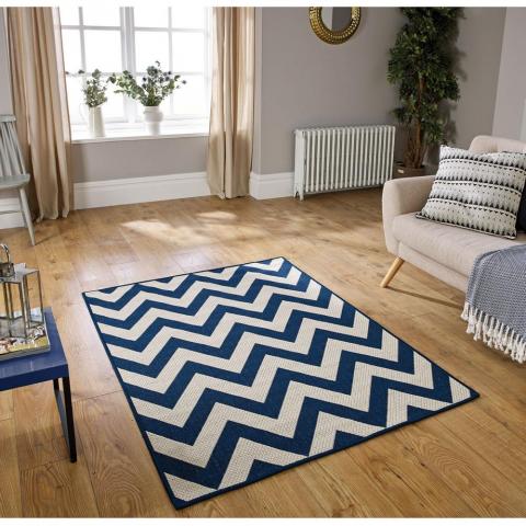 Moda Chevron Rugs in Blue