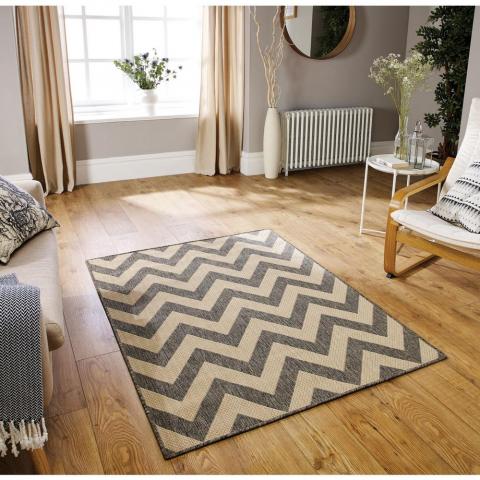 Moda Chevron Rugs in Grey