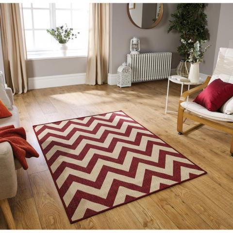 Moda Chevron Rugs in Red