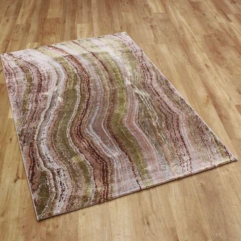 Moda Rug Silky Gold Salmon Waves 