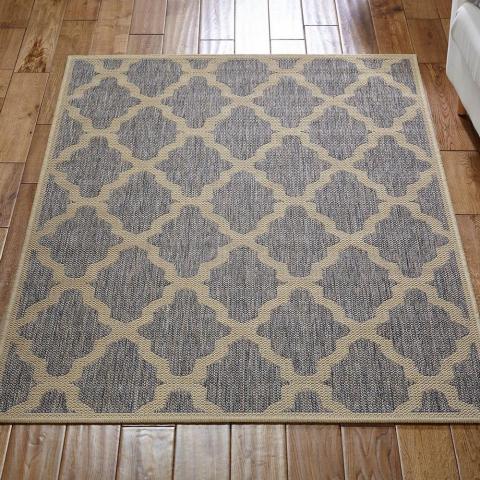 Moda Trellis Rugs in Grey