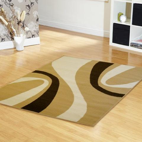 Modern Beige Brown Rug 