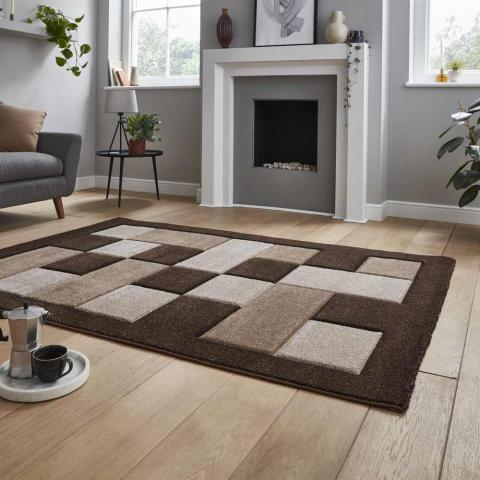 Modern Brooklyn Rug BRK04 Brown Beige 