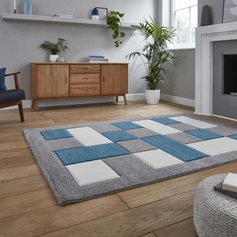 Modern Brooklyn Rug BRK04 Grey Blue 