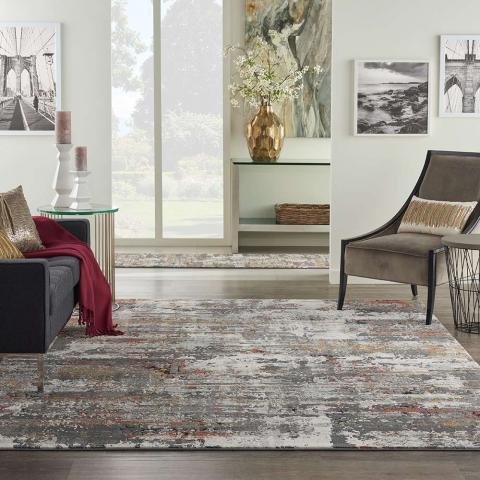 Modern Tangra TNR02 Grey Multi Rug 