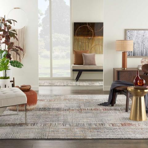 Modern Tangra TNR04 Grey Multi Rug 