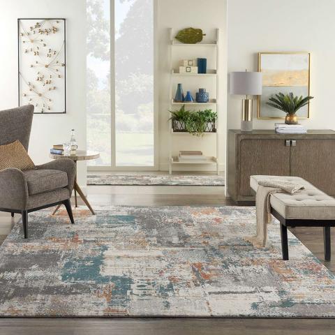 Modern Tangra TNR06 Grey Multi Rug 