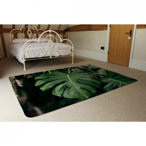 Monstera Leaves In Home Interior Designer Rug - Green / 230cm