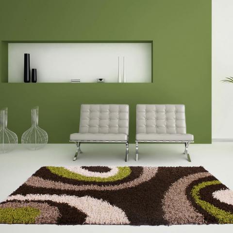 Mont Blanc Rugs MB13 in Chocolate Green