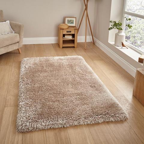 Montana Beige Shaggy Rug 