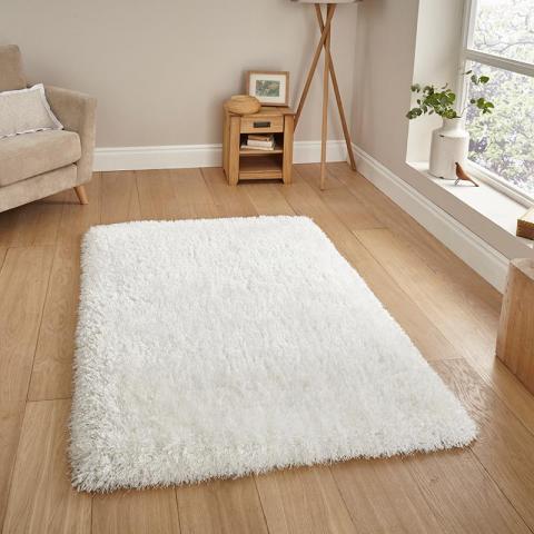 Montana Ivory Shaggy Rug 