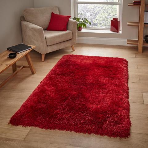 Montana Red Shaggy Rug 