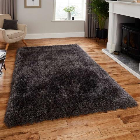 Montana Shaggy Rug Dark Grey  size