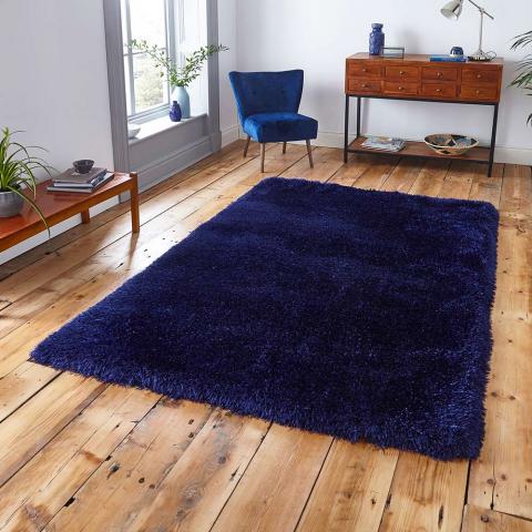 Montana Shaggy Rug Dark Navy  size