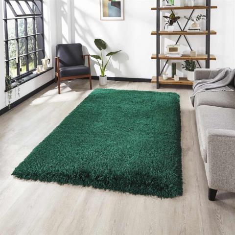 Montana Shaggy Rug Jewel Green 