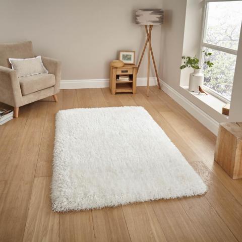 Montana Shaggy Rugs in Ivory