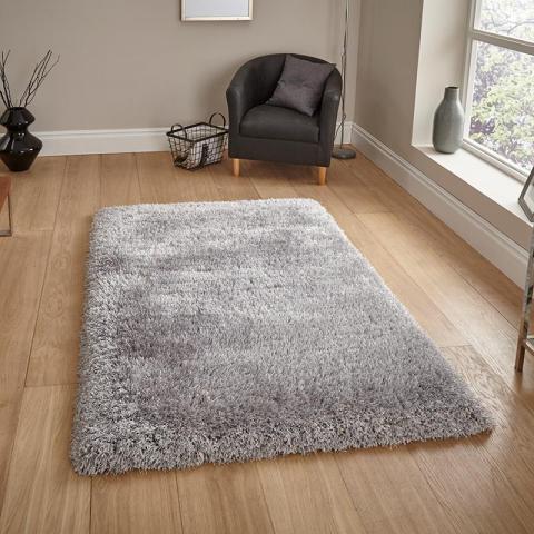 Montana Silver Shaggy Rug 