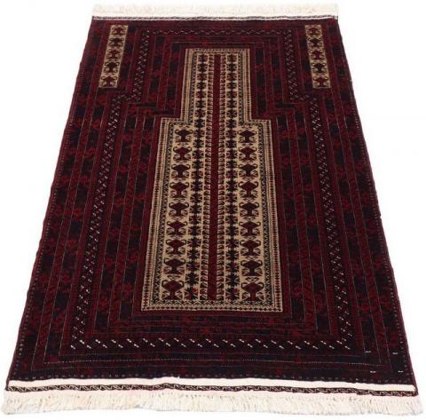 Morgenland Afghan Durchgemustert Rosso scuro 150 x 95 cm