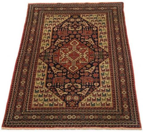 Morgenland Afghan Medaillon Rosso scuro 193 x 126 cm