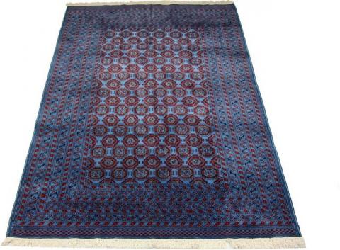 Morgenland Afghan Teppich handgeknüpft blau