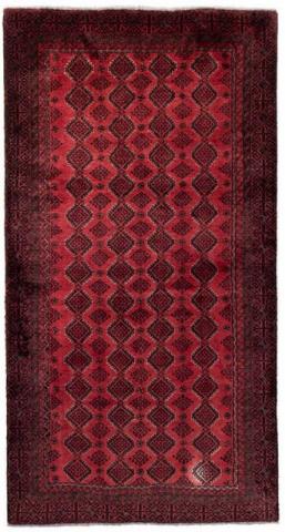 Morgenland Belutsch Durchgemustert Rosso scuro 230 x 113 cm