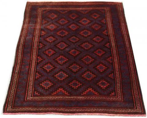 Morgenland Belutsch Durchgemustert Rosso scuro 180 x 121 cm