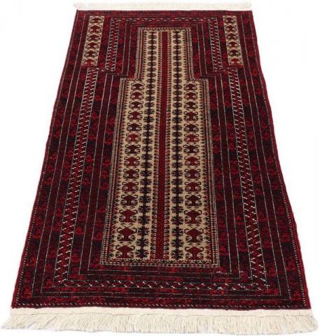 Morgenland Kandani Stark Gemustert Rosso scuro 120 x 80 cm