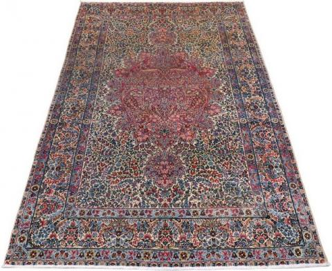 Morgenland Kerman Blumenmuster Beige 223 x 143 cm