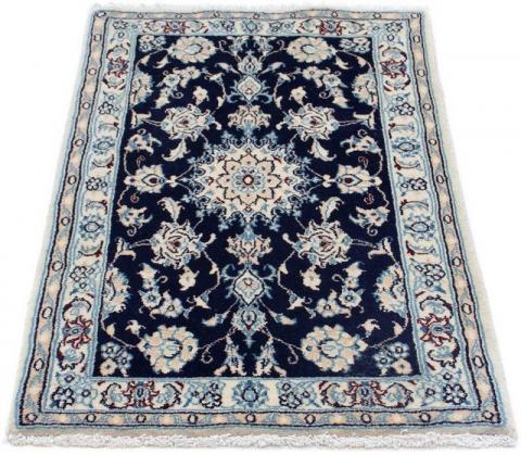 Morgenland Nain Blumenmuster Blu scuro 400 x 77 cm