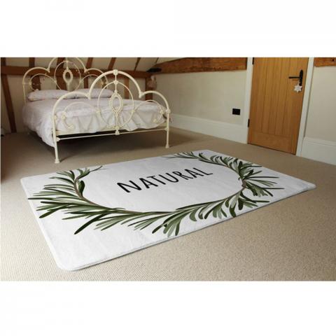 Natural Designer Rug - Green / 230cm