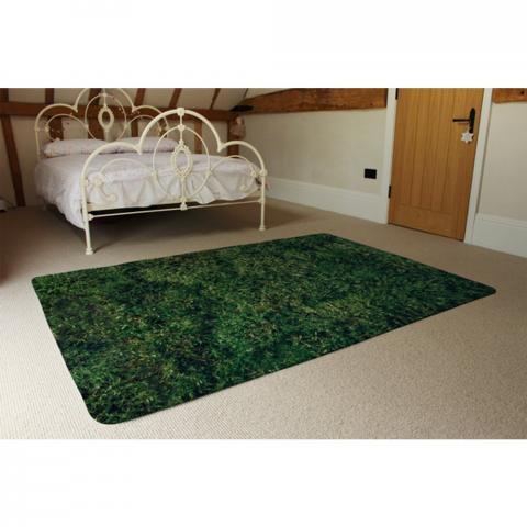 Natural Green Moss Designer Rug - Green / 230cm