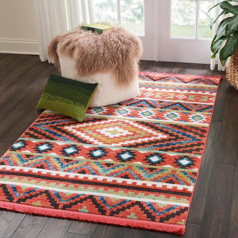 Navajo Rugs NAV04 in Orange Nourison