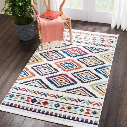 Navajo Rugs NAV06 in White Nourison