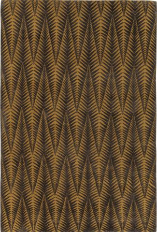 Neisha Crosland Zebra Gold Textured 5.49x3.66m/18'x12' Gold Wool & Silk Textured rug by The Rug Company, Handknotted Tibetan wool and silk