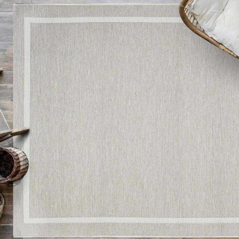 Newquay Flatweave Outdoor Rugs 96027 2019 Wheat Beige