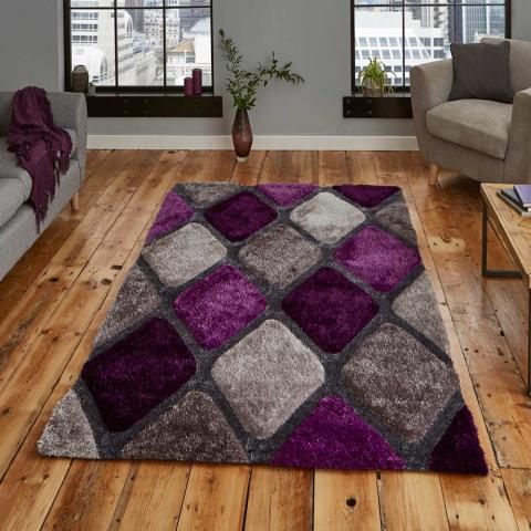 Noble House 9247 Grey Purple Rug 