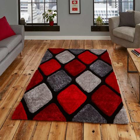 Noble House 9247 Grey Red Rug 