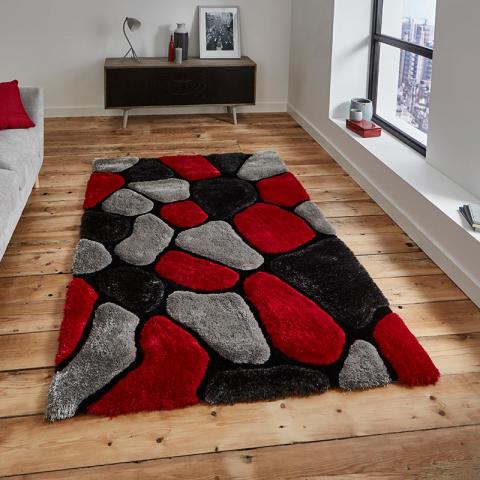 Noble House NH5858 Grey Red Rug 