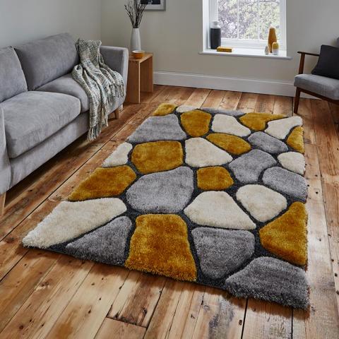 Noble House NH5858 Grey Yellow Rug 