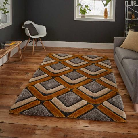 Noble House NH8199 Grey Yellow Rug 