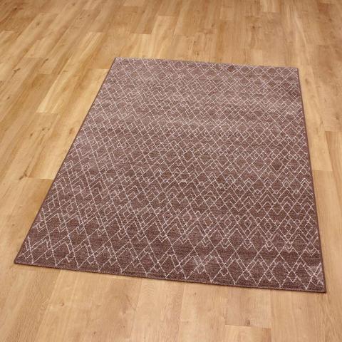 Nomad Rug Brown Geometric Style 7262 