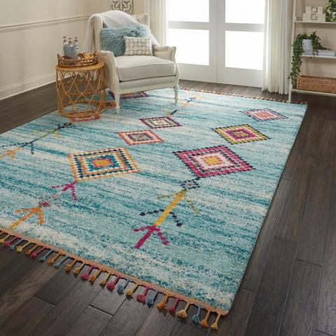 Nomad Rugs NMD04 by Nourison in Aqua