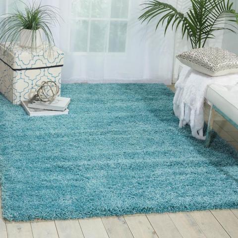 Nourison Amore AMOR1 Rugs in Aqua Blue